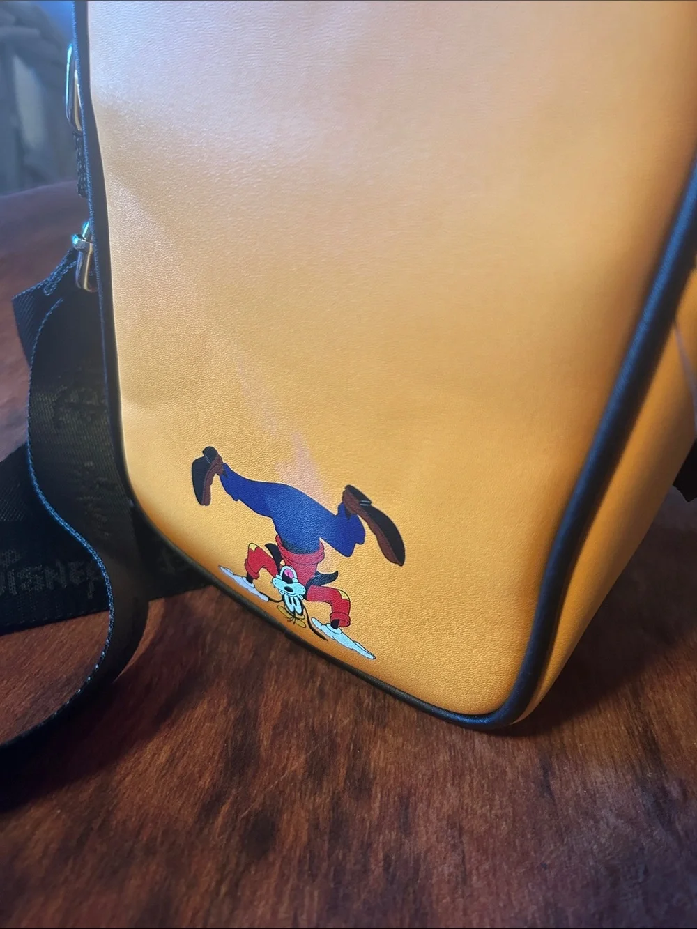 Disney Goofy Tan Crossbody Messenger Bag for Men